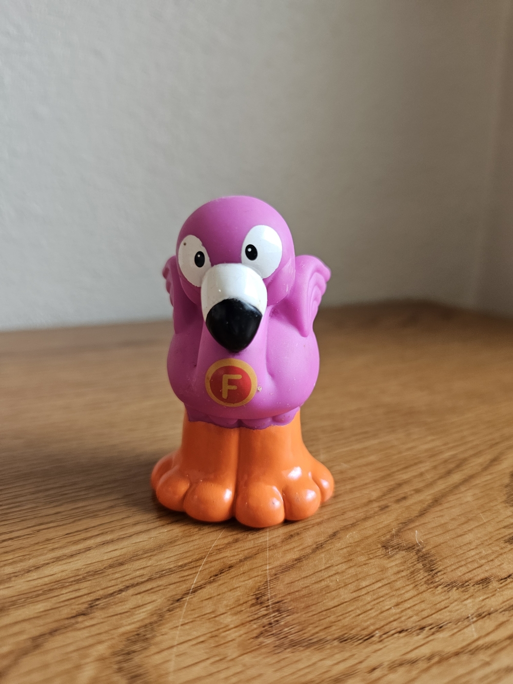 4/$10 Flamingo Little People Fisher Price F Zoo Animal Alphabet Toy
